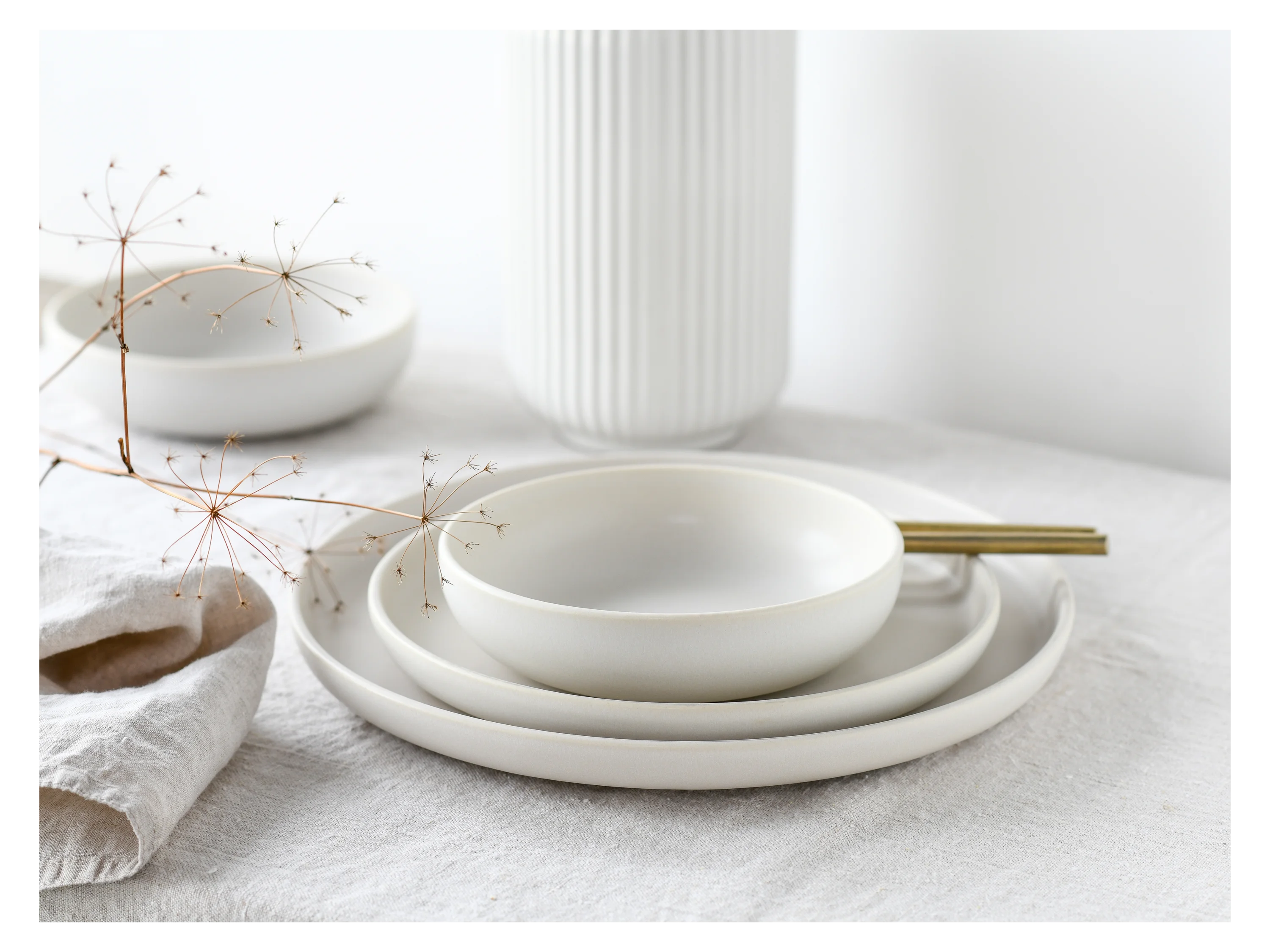 CREATABLE Geschirrset »Uno offwhite« (12-teiliges teller set) – Bild 3 von 4