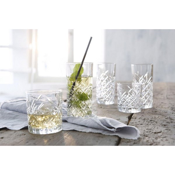 creaTable Gläser-Set TIMELESS Trinkgläser, 8-tlg., Glas, 4 Wassergläser, 4 Whiskygläser im Set