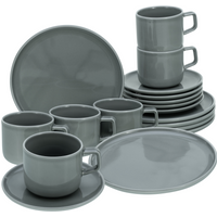 CreaTable Kaffeeservice Chef Collection (18-tlg), 6 Personen, Porzellan, Service, nordisches Design, 18 Teile, für 6 Personen