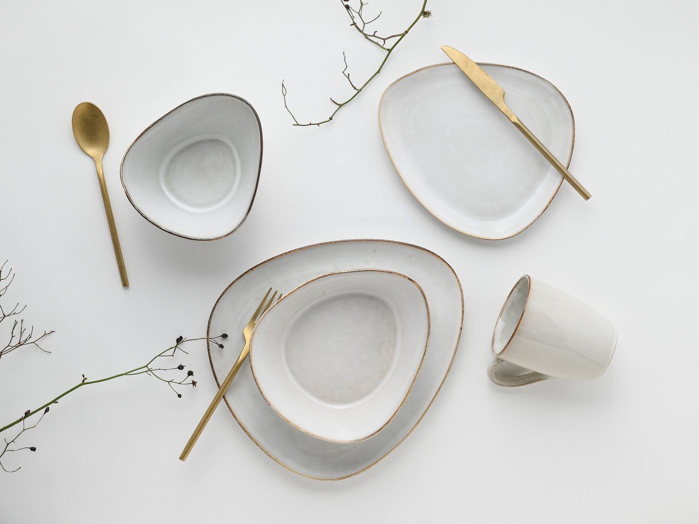 creaTable Kombiservice Cloudy Offwhite (10-tlg), 2 Personen, Steinzeug – Bild 5 von 5
