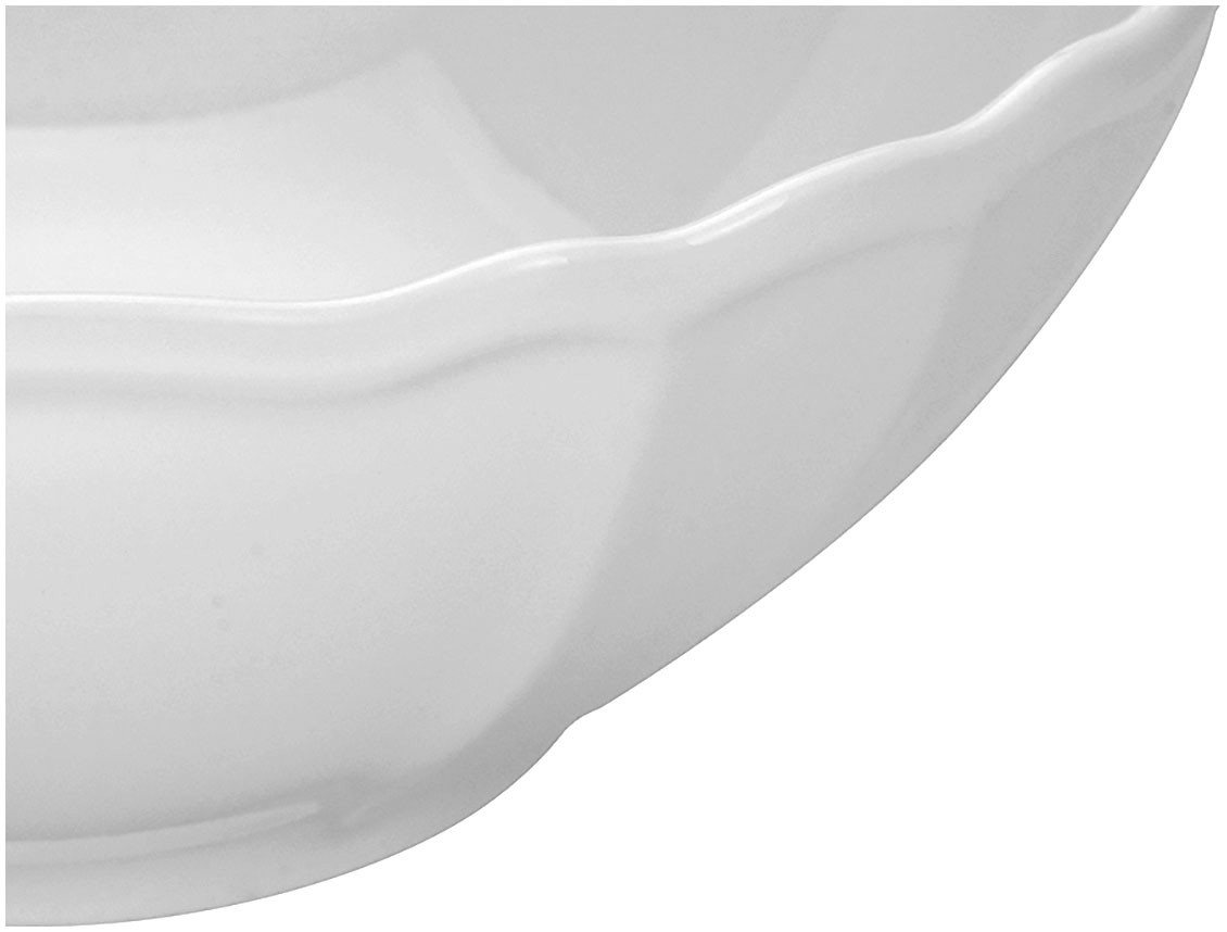 creaTable Kombiservice Geschirr-Set Flora (16-tlg), 4 Personen, Porzellan, Service weiß, klassische Form im Landhausstil 16 Teile, für 4 Personen – Bild 3 von 5