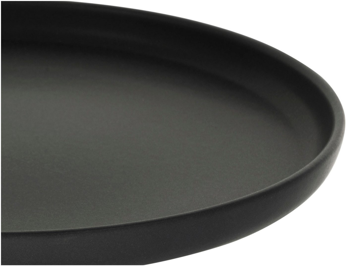 creaTable Kombiservice Geschirr-Set Uno Black (16-tlg), 4 Personen, Steinzeug, Service, schwarz, seidenmatte Spezialglasur, M16 Teile, für 4 Personen – Bild 3 von 5
