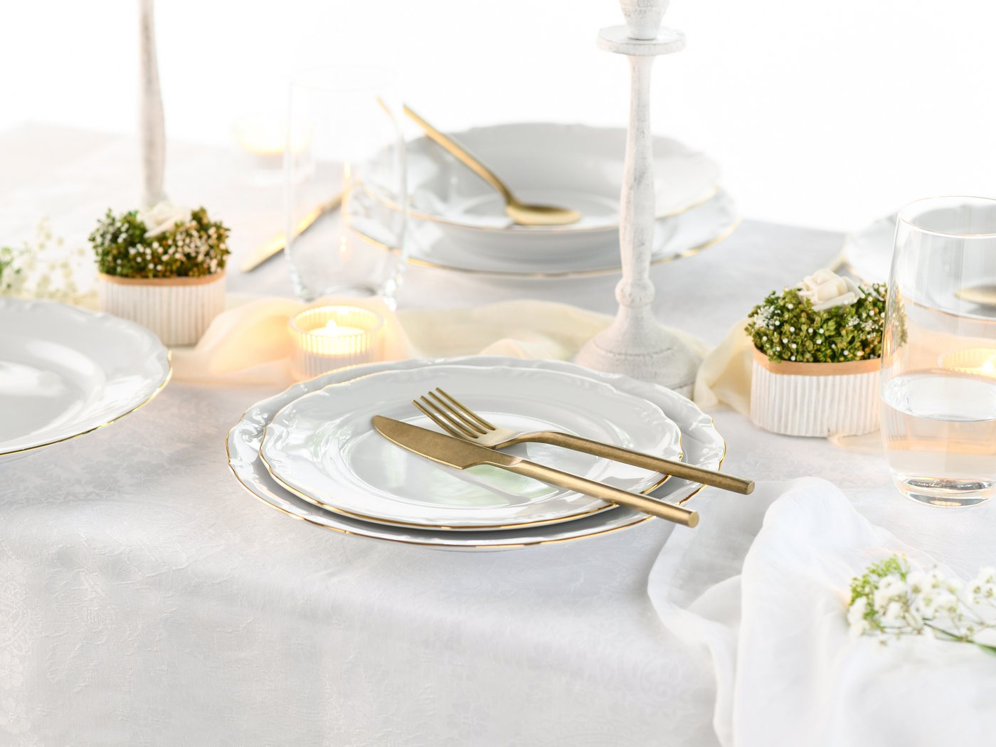 creaTable Kombiservice Maria Theresia, Kombi-Service 30-tlg (30-tlg), 6 Personen, Porzellan, Traditionelle Porzellanform – Bild 2 von 5