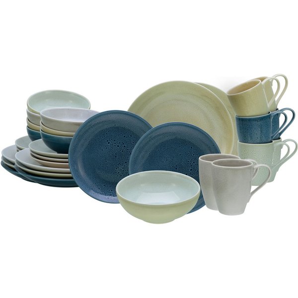 CreaTable Kombiservice Reactive Nordic (32-tlg), 8 Personen, Steinzeug