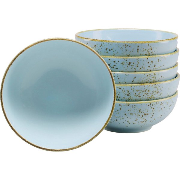 CreaTable Müslischale NATURE COLLECTION, Steinzeug, (Set, 6-tlg), Salatschale, Snackschale, Ø 16,5 cm