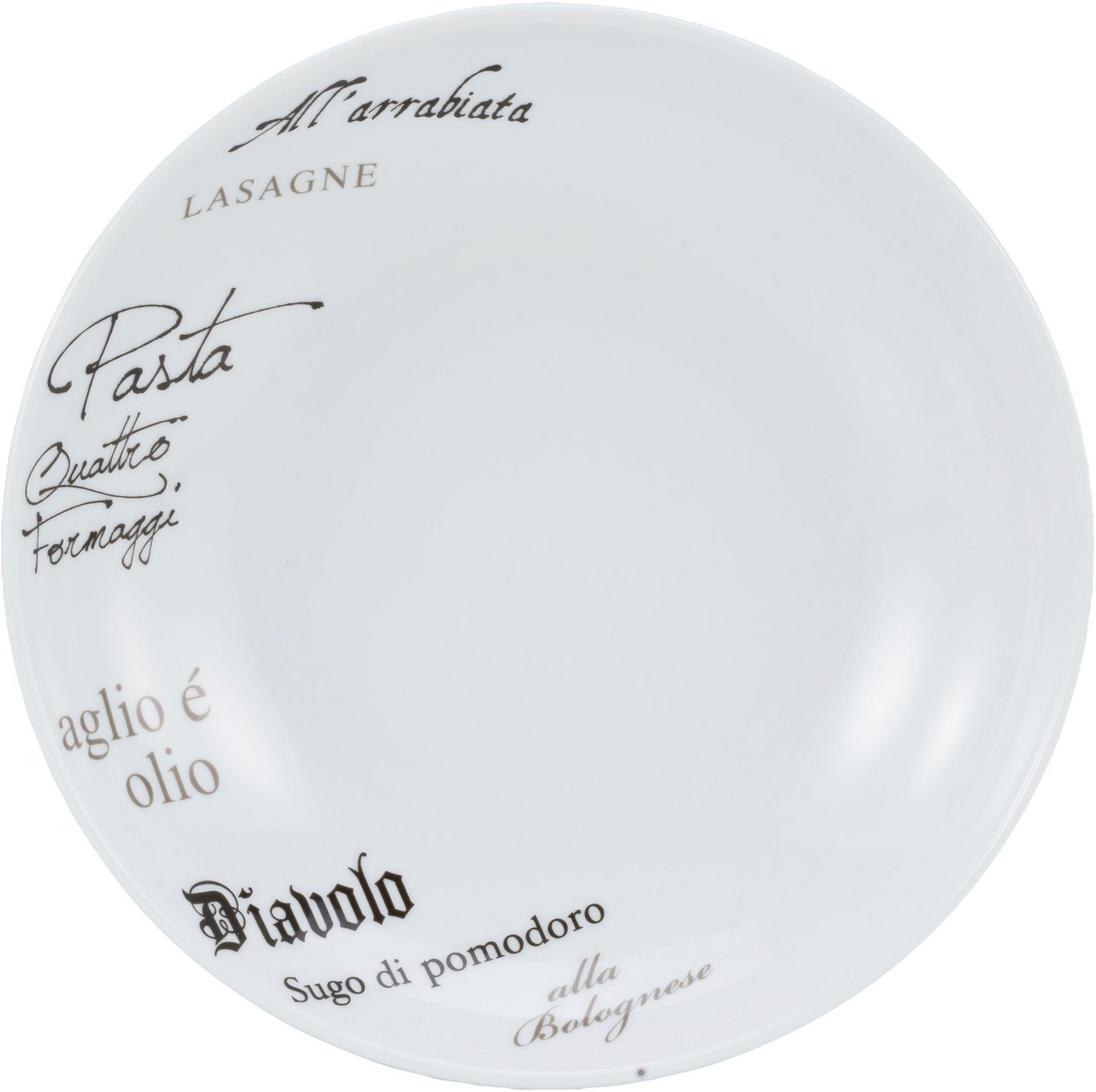 creaTable Pastateller Europa Gustoso, Pastateller 27 cm 4-tlg, (4 St), Teller Set, Vielseitig einsetzbar, Dezente Dekoranlage – Bild 3 von 5