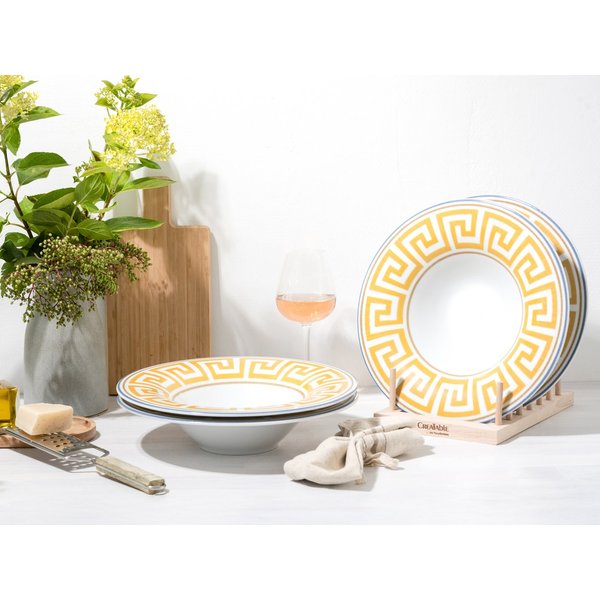 CreaTable Pastateller Gourmet Athena, Teller Set, 4-tlg., (4 St), Griechische Eleganz, Vielseitig einsetzbar