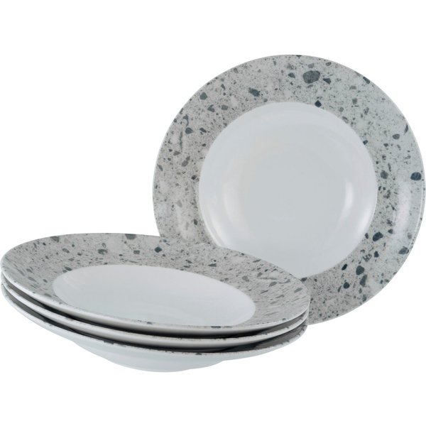 CreaTable Pastateller Stone Collection Florenz, Teller Set, 4-tlg., (4 St), Italienische Eleganz, Vielseitig einsetzbar