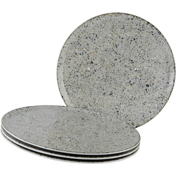 CreaTable Pizzateller Stone Collection Genua, Teller Set, 4-tlg., (4 St), Italienische Eleganz, Vielseitig einsetzbar