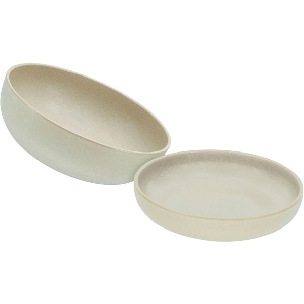 CreaTable Salatschüssel Uno, Steinzeug, (Set, 2-tlg), Vintage-Look, Ø 26 cm, Made in Europe