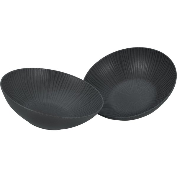 CreaTable Salatschüssel Vesuvio, Salatschüssel 24 cm 2er Set, Steinzeug, (Set, 2-tlg), Seidenmatte Spezialglasur, Ausdruckstarkes Relief