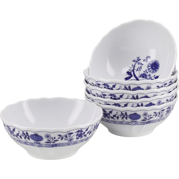 creaTable Schüssel Flora Zwiebelmuster, Schalen 6-tlg, Porzellan, (Set, 6-tlg), Elegante festonierte Grundform, ausdrucksstarkes Relief