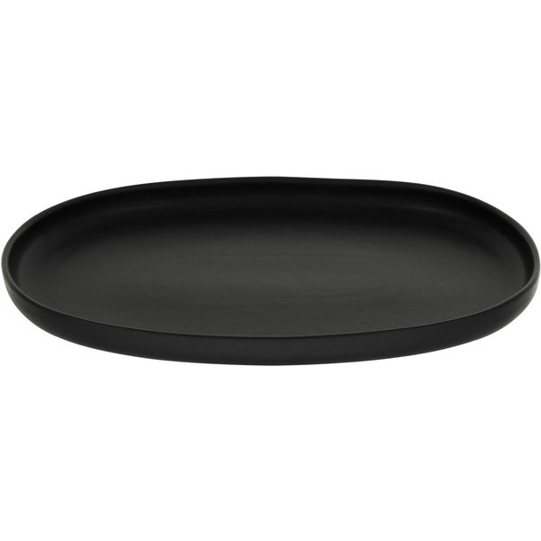 CreaTable Servierplatte Uno Black, Steinzeug, (1-tlg), Premiumproduktion "Made in Europe" mit seidenmatter Glasur, 33 cm