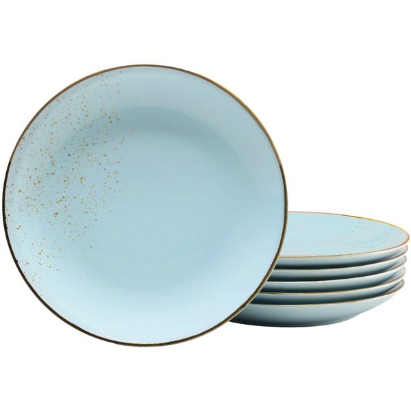 CreaTable Speiseteller Essteller NATURE COLLECTION, (6 St), Teller Set für 6 Personen, Ø 27 cm, Steinzeug, flache Teller
