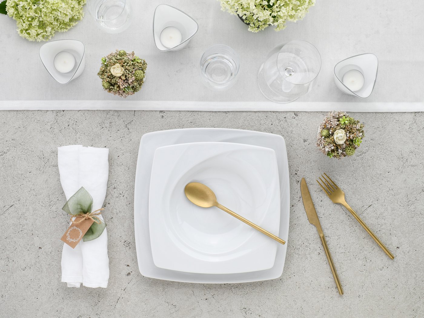 creaTable Tafelservice Celebration Weiss (12-tlg), 6 Personen, Porzellan – Bild 5 von 5