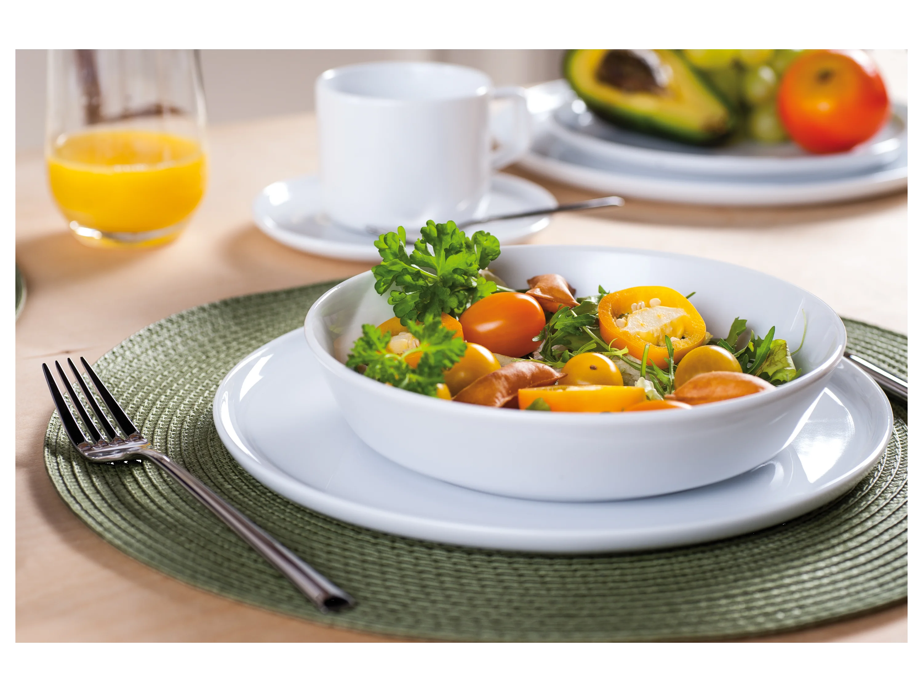 creaTable Tafelservice Geschirr-Set Chef Collection (12-tlg), 6 Personen, Porzellan, Teller Set, weiß, nordisches Design, 12 Teile, für 6 Personen – Bild 4 von 4
