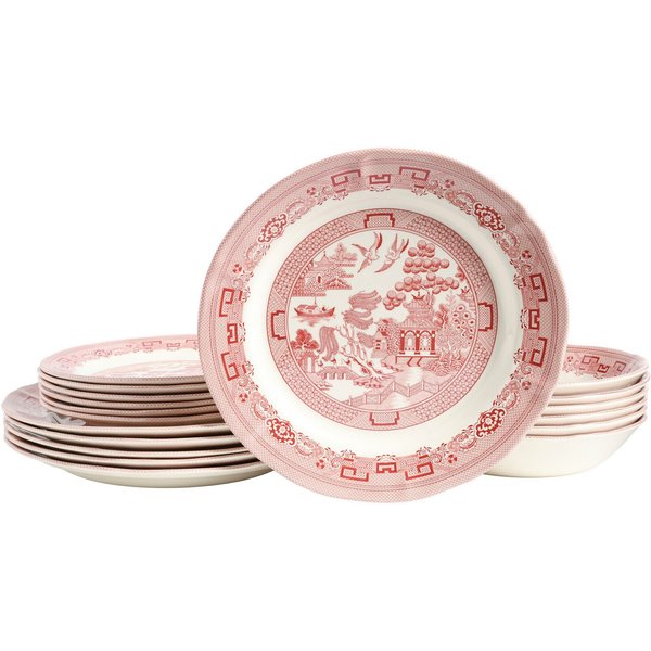 creaTable Teller-Set China Town, Teller Set 18-tlg (18-tlg), 6 Personen, Steingut, Fernöstliche Kultur