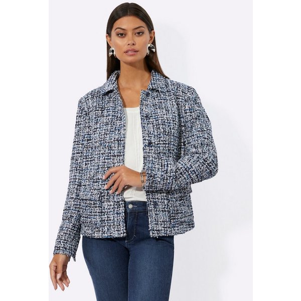 creation L Blusenblazer Bouclé-Blazer Langarm