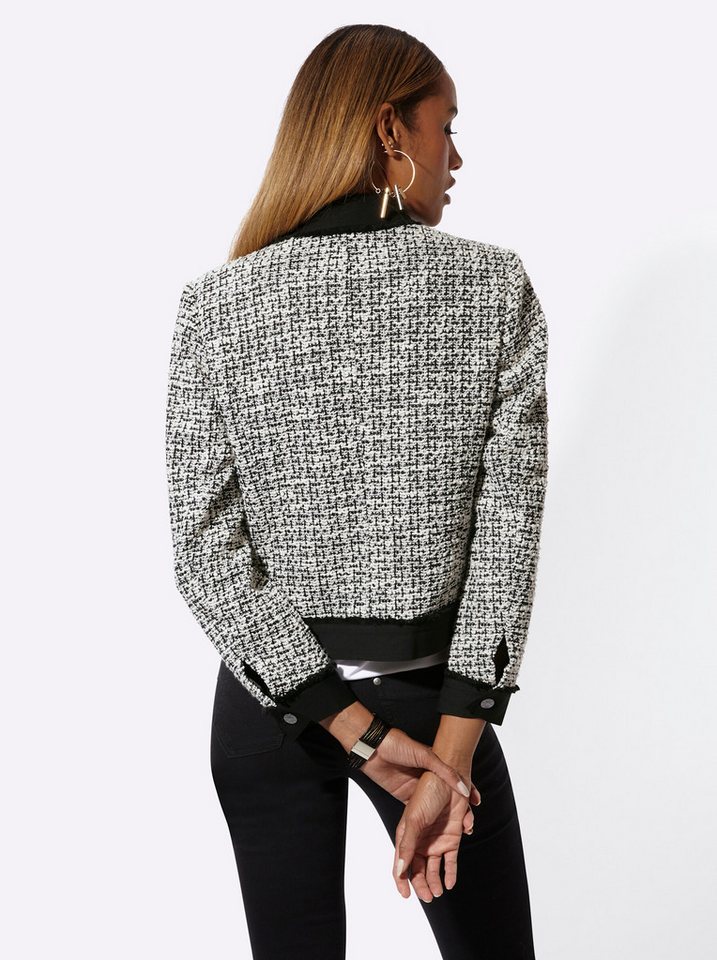 creation L Blusenblazer Bouclé-Blazer Langarm – Bild 2 von 5