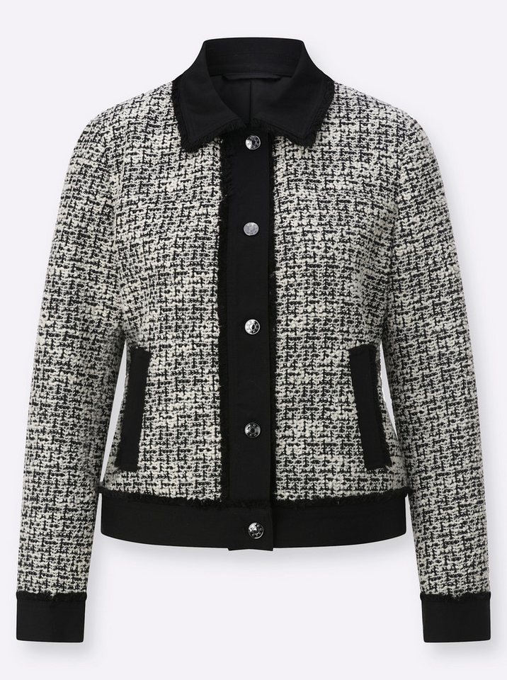 creation L Blusenblazer Bouclé-Blazer Langarm – Bild 3 von 5