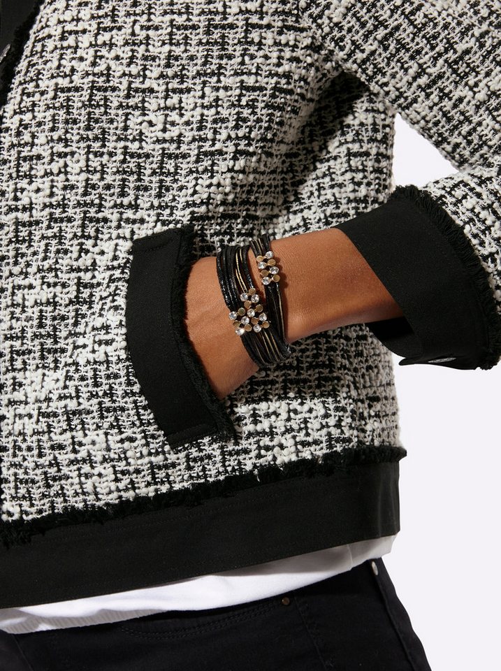 creation L Blusenblazer Bouclé-Blazer Langarm – Bild 4 von 5