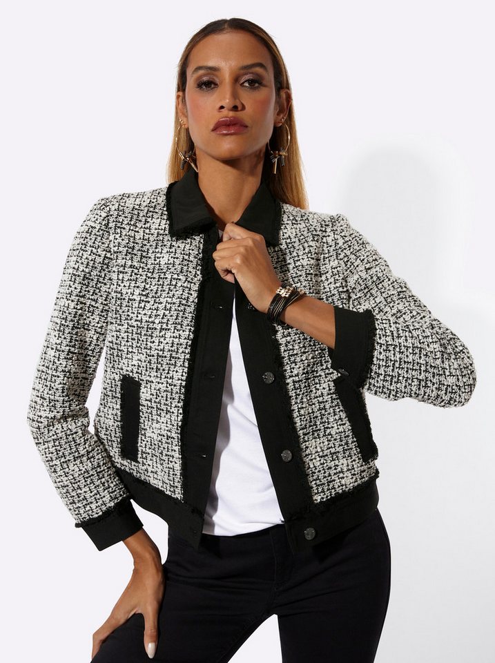 creation L Blusenblazer Bouclé-Blazer Langarm – Bild 5 von 5
