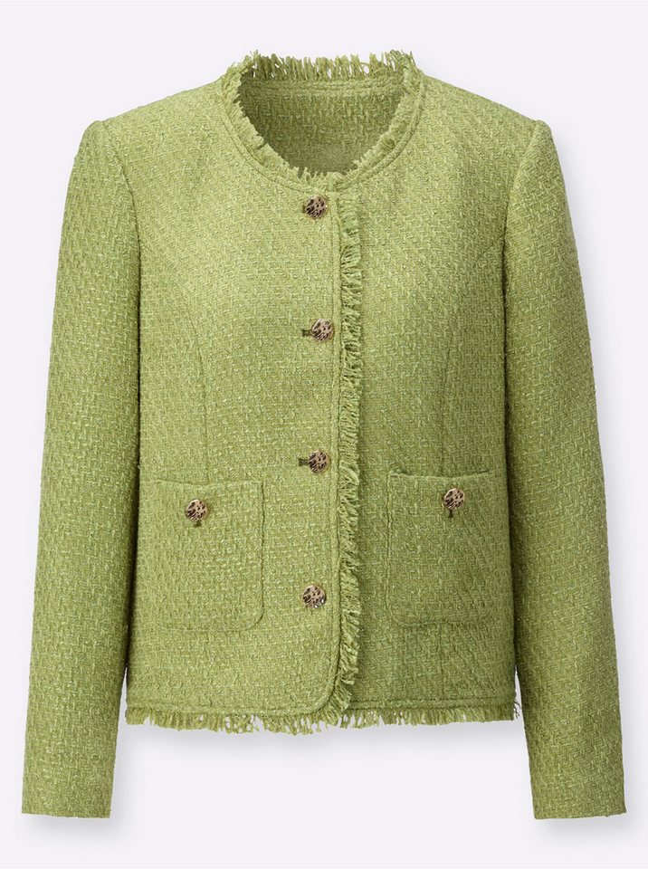 creation L Blusenblazer Bouclé-Blazer Langarm – Bild 5 von 5