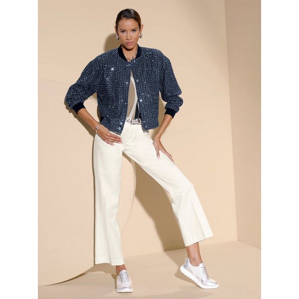 creation L Blusenblazer Jeans-Blouson Langarm