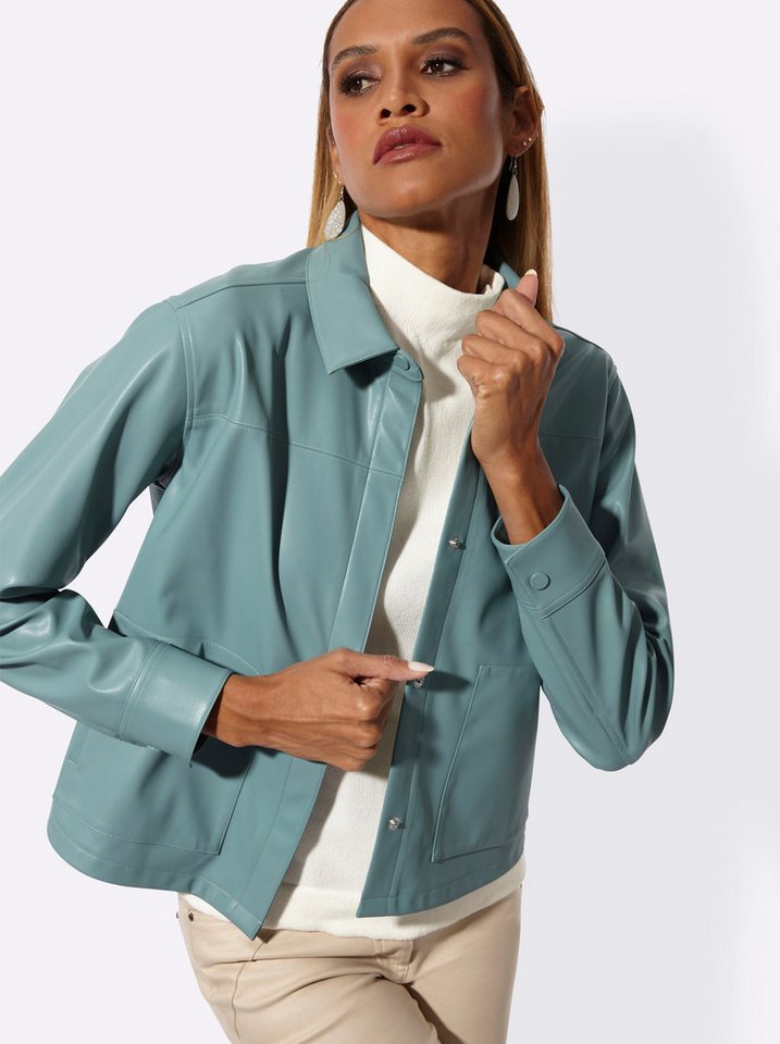 creation L Blusenblazer Lederimitat-Blazer Langarm – Bild 5 von 5
