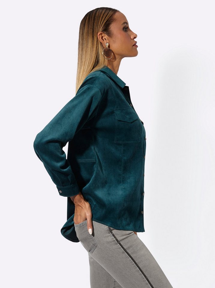 creation L Klassische Bluse Cord-Bluse Langarm – Bild 5 von 5