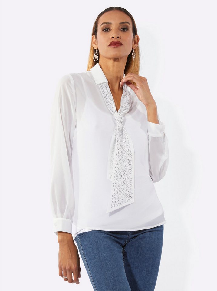 creation L Klassische Bluse Georgette-Bluse Langarm – Bild 3 von 5