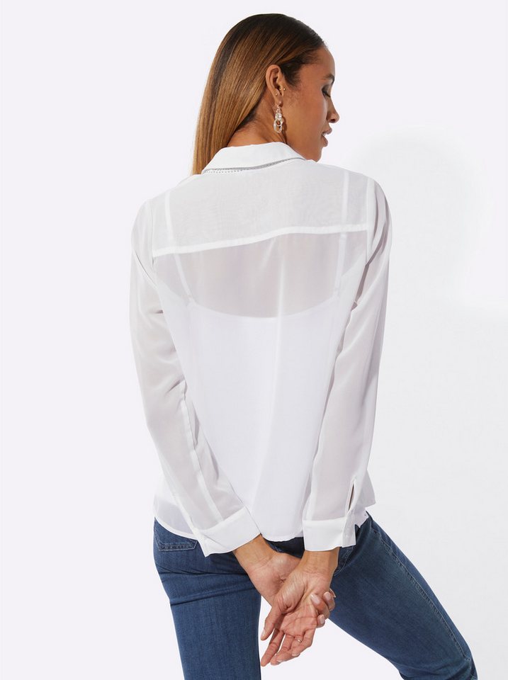 creation L Klassische Bluse Georgette-Bluse Langarm – Bild 4 von 5