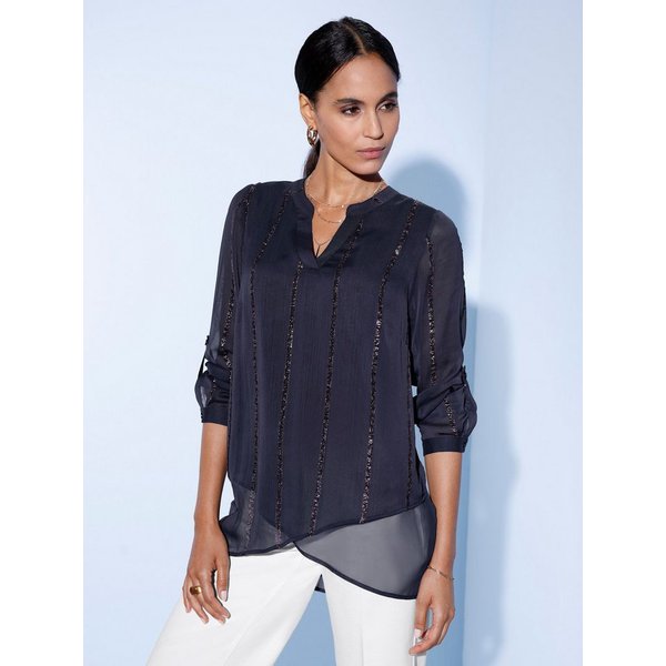 creation L Klassische Bluse Longbluse Langarm