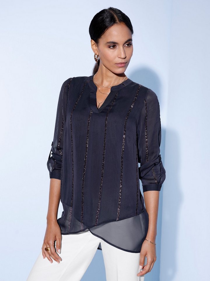 creation L Klassische Bluse Longbluse Langarm – Bild 2 von 5