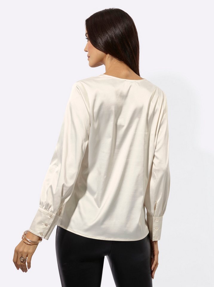 creation L Klassische Bluse Satin-Bluse Langarm – Bild 2 von 5