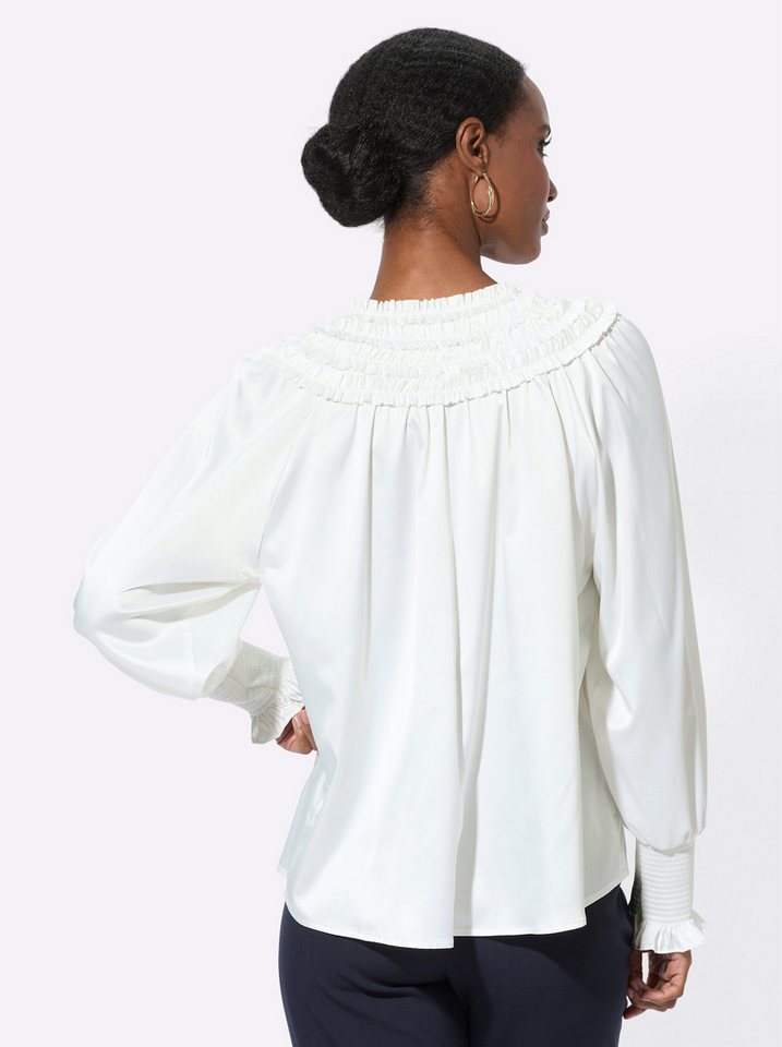 creation L Klassische Bluse Satin-Bluse Langarm – Bild 2 von 4