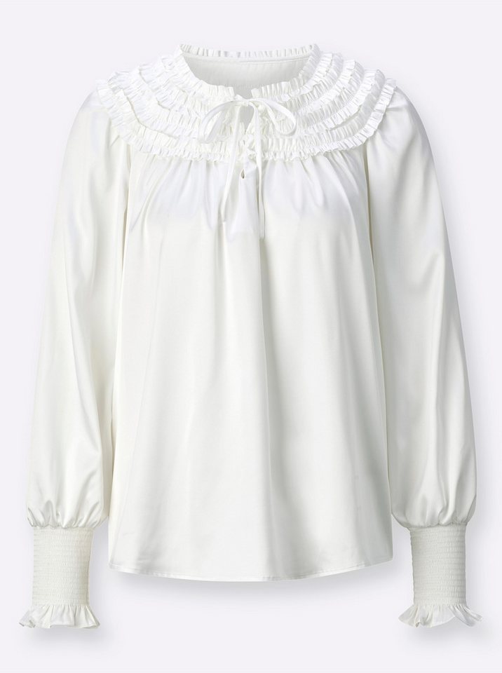 creation L Klassische Bluse Satin-Bluse Langarm – Bild 4 von 4