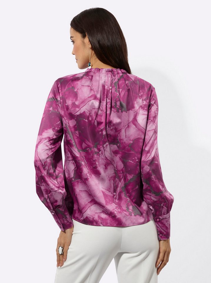 creation L Klassische Bluse Satin-Bluse Langarm – Bild 2 von 5