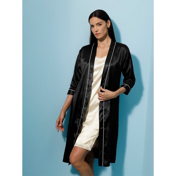 creation L Morgenmantel Morgenmantel 3/4-Arm, Polyester, Satin