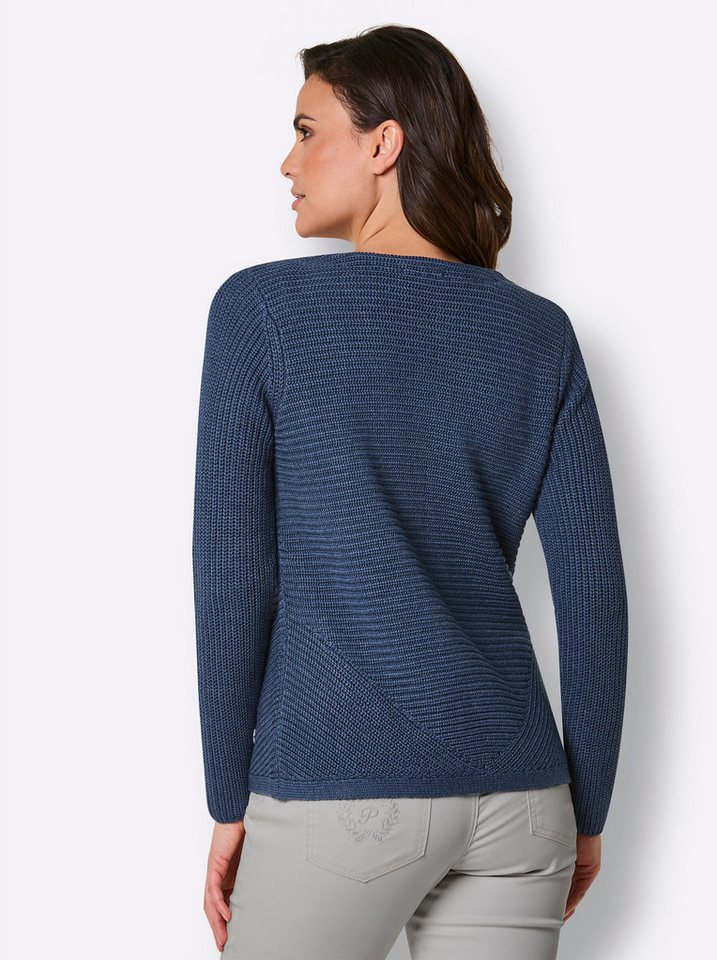creation L Strickjacke Lyocell-Baumwoll-Strickjacke Langarm Grobstrick – Bild 2 von 5