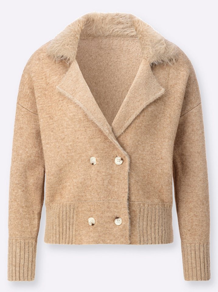 creation L Strickjacke Strickblazer Langarm Jacquard – Bild 3 von 5