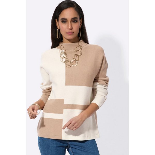 creation L Strickpullover Jacquard-Pullover Langarm Jacquard