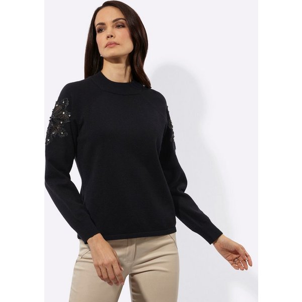 creation L Strickpullover Modal-Mix-Pullover Langarm Feinstrick