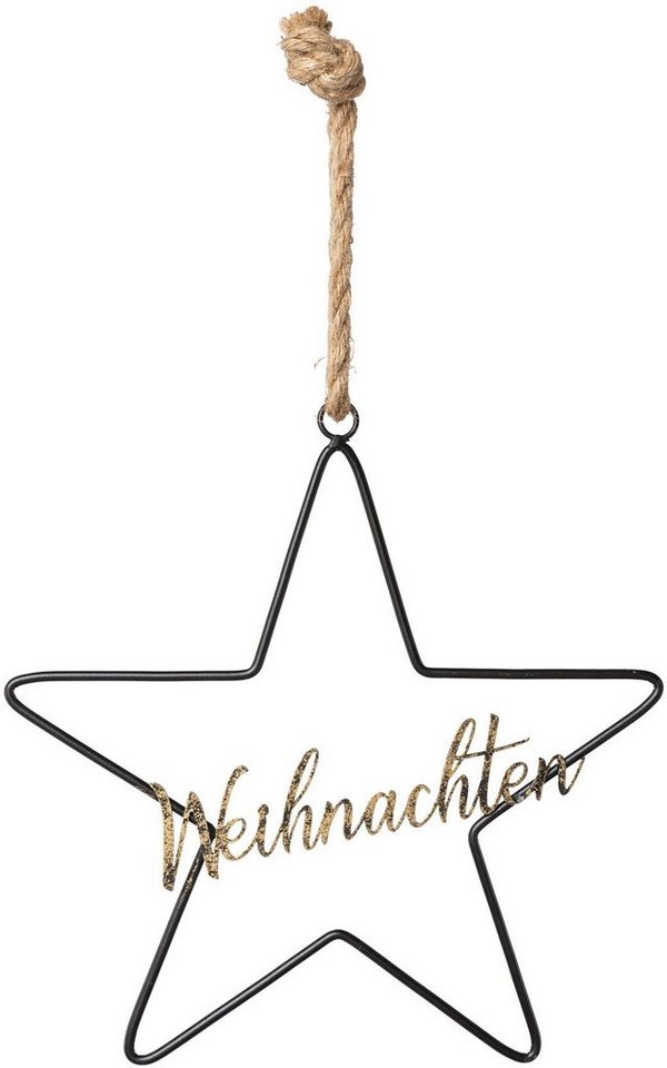 Creativ deco Dekohänger Weihnachtsdeko (2 St), mit Glitzerschriftzug – Bild 2 von 3