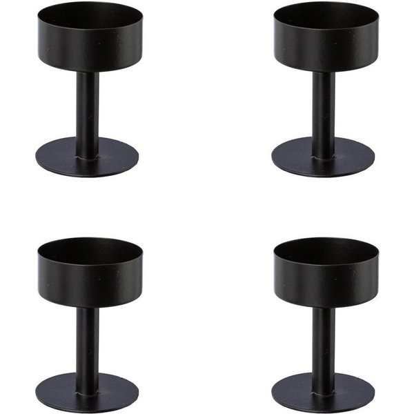 Creativ deco Kerzenhalter (4 St), für Stumpenkerzen, 4er Set, Ø 4,5 cm