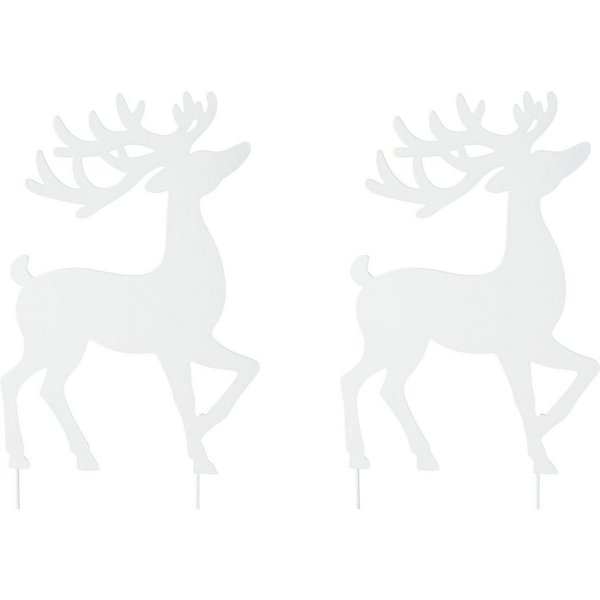 Creativ deco Weihnachtsfigur Weihnachtsdeko (2 St), Hirsch zum Stecken
