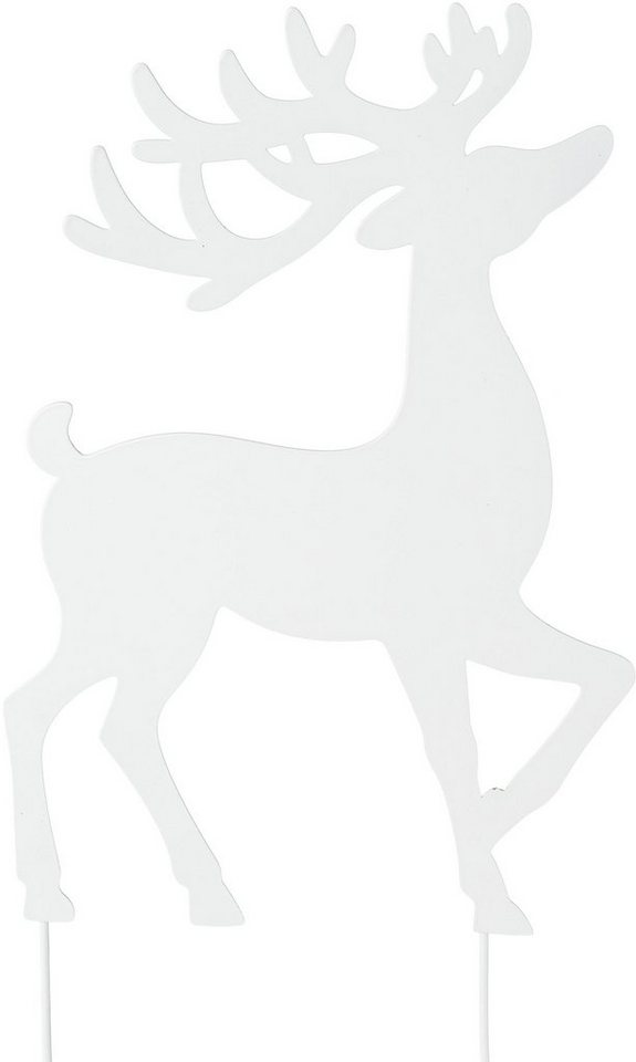 Creativ deco Weihnachtsfigur Weihnachtsdeko (2 St), Hirsch zum Stecken – Bild 2 von 5