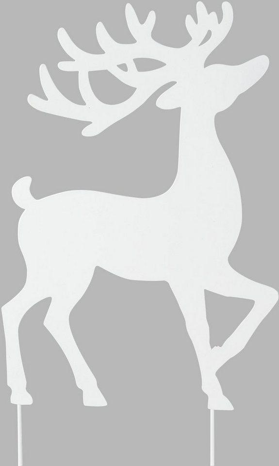 Creativ deco Weihnachtsfigur Weihnachtsdeko (2 St), Hirsch zum Stecken – Bild 4 von 5