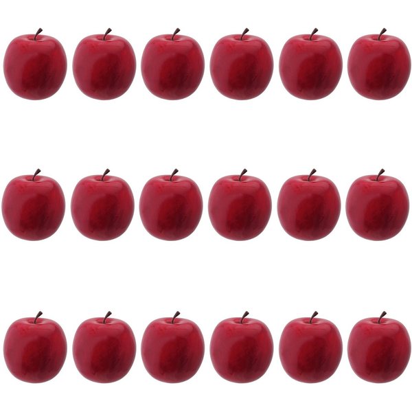 Creativ deco Weihnachtsfigur Weihnachtsdeko rot (Set, 18 St), Apfel, Ø ca. 8 cm