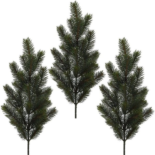 Winterliche Kunstpflanze Weihnachtsdeko Tanne, Creativ deco, Höhe 66 cm, Zweig im 3er Set